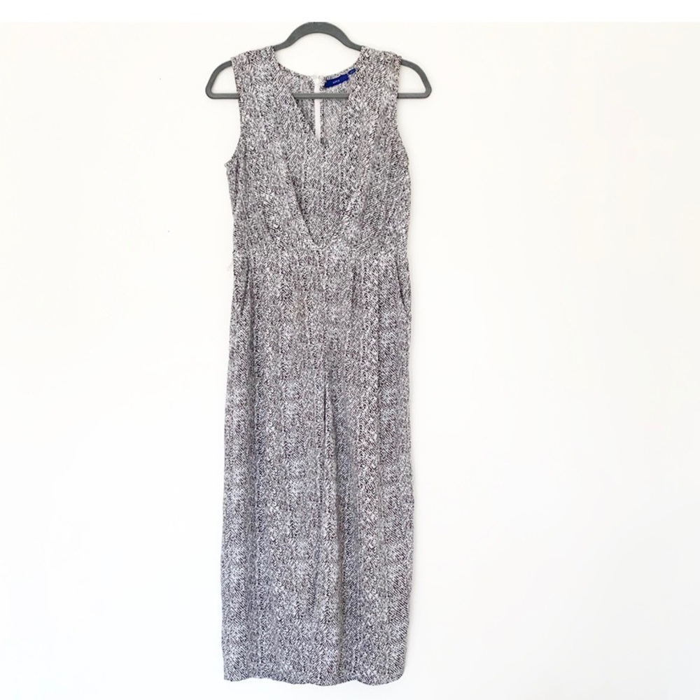 Apt.9 Tie Front Wide Leg Surplice Front Jumpsuit S